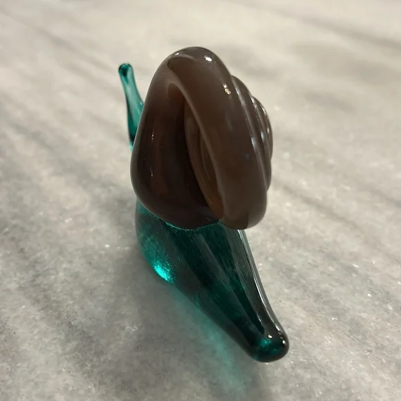 Henryk Rysz Signed Hand Blown Art Glass Snail Sculpture Figurine Rare 2006